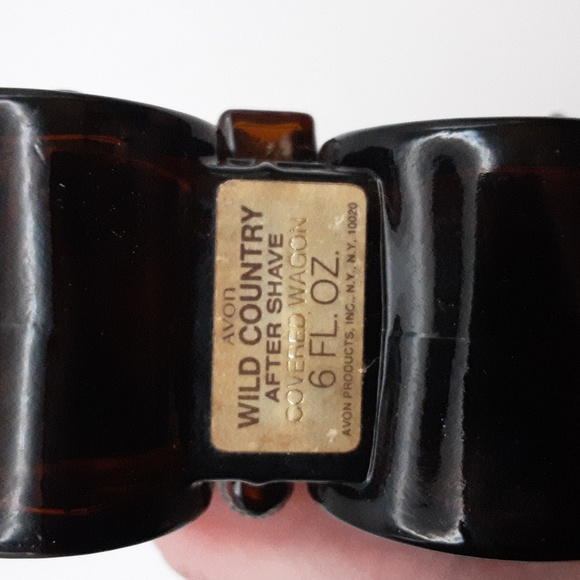 Vintage Avon Covered Wagon Cologne Bottle 4" X 4.5" - Picture 7 of 7
